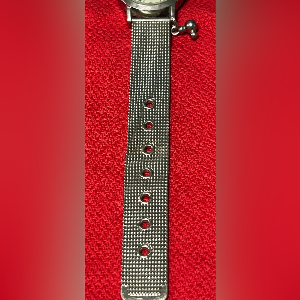 Disney BY SII Mickey Mouse Stainless Watch With Charm MU1249 New Battery - Picture 5 of 11